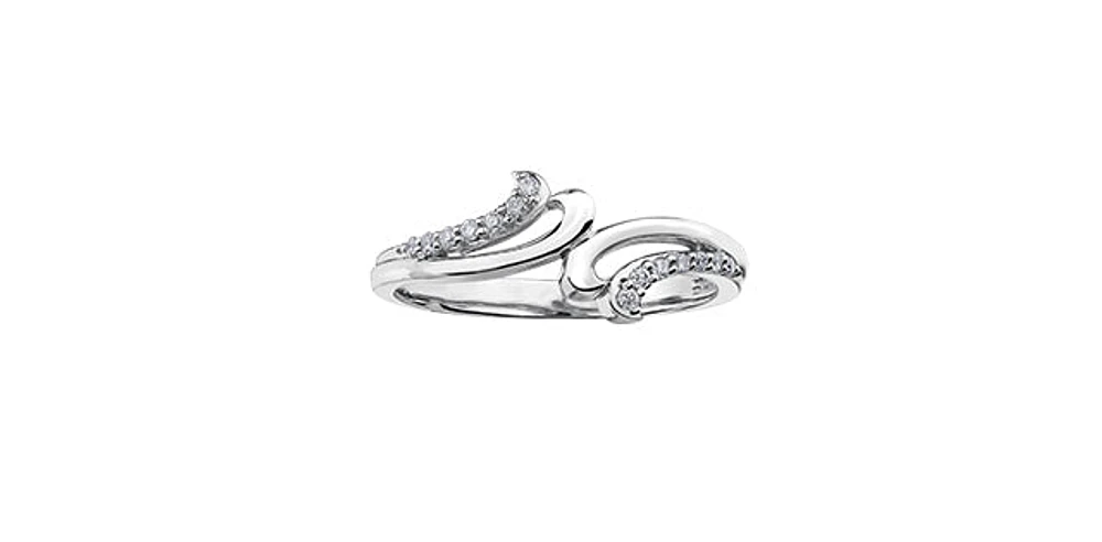 10K White Gold 0.084cttw Diamond Ring