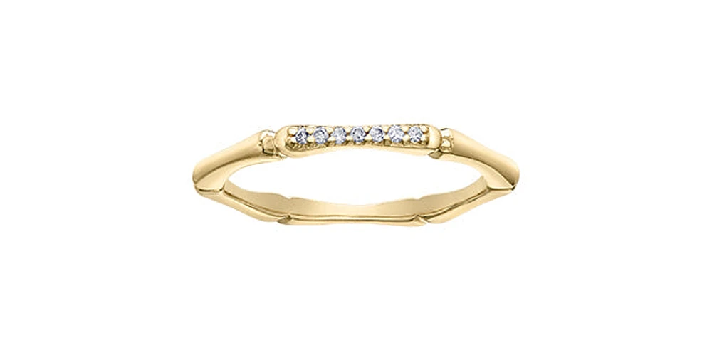 10K Yellow Gold 0.04cttw Diamond Ring