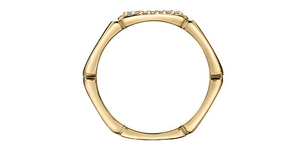 10K Yellow Gold 0.04cttw Diamond Ring