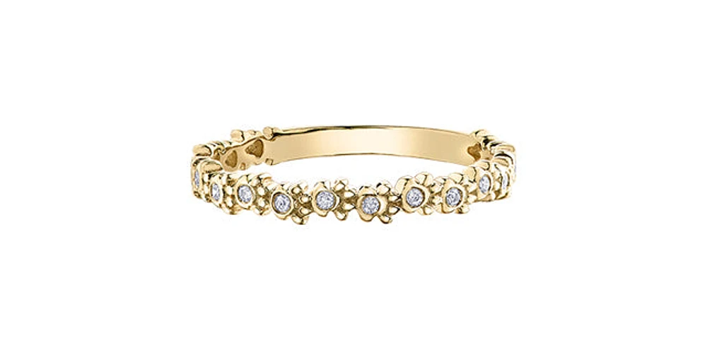 10K Gold 0.06 cttw Diamond Paw Print Ring - / 4.5