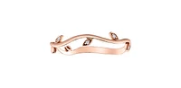 10K Rose Gold 0.02cttw Diamond Vine Band