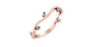 10K Rose Gold 0.02cttw Diamond Vine Band