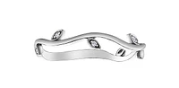 10K White Gold 0.02cttw Diamond Vine Band