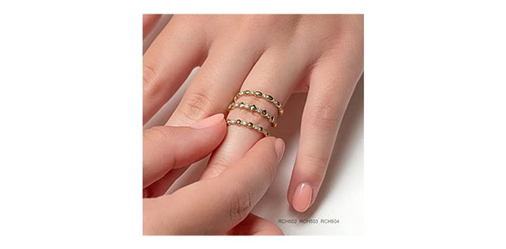 10K Yellow Gold 0.10cttw Diamond Ring, size 6.5