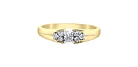 10K Yellow Gold 0.20cttw Canadian Diamond Engagement Ring, 6.5 - / White