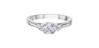14K  White Gold 0.60cttw Canadian Diamond Engagement Ring - /