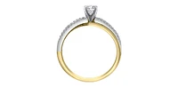 14K Yellow and White Gold 0.50cttw Canadian Diamond Engagement Ring - /