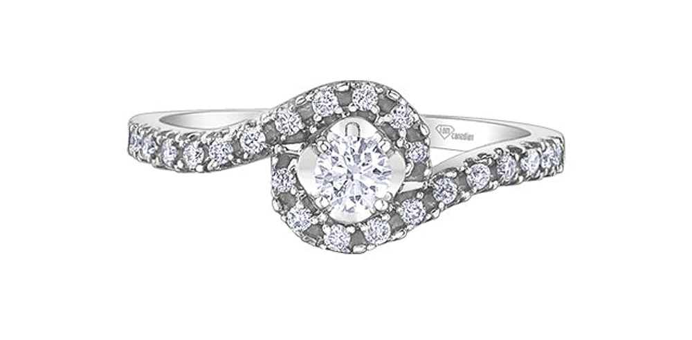 14K White Gold 0.30cttw Diamond Ring