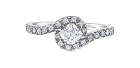 14K White Gold 0.30cttw Diamond Ring