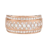 14K Rose Gold Prong-set diamond band