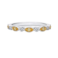 10K White Gold 1/6ct twt prong-set diamond band