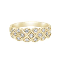 14K Yellow Gold Prong-set diamond band lines