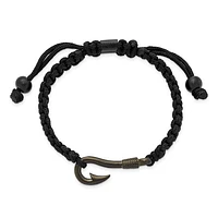 Chisel® Stainless Steel Brushed Gun Metal IP-Plated Fishing Hook Black Nylon - Adjustable, 6 inches - 9 inches