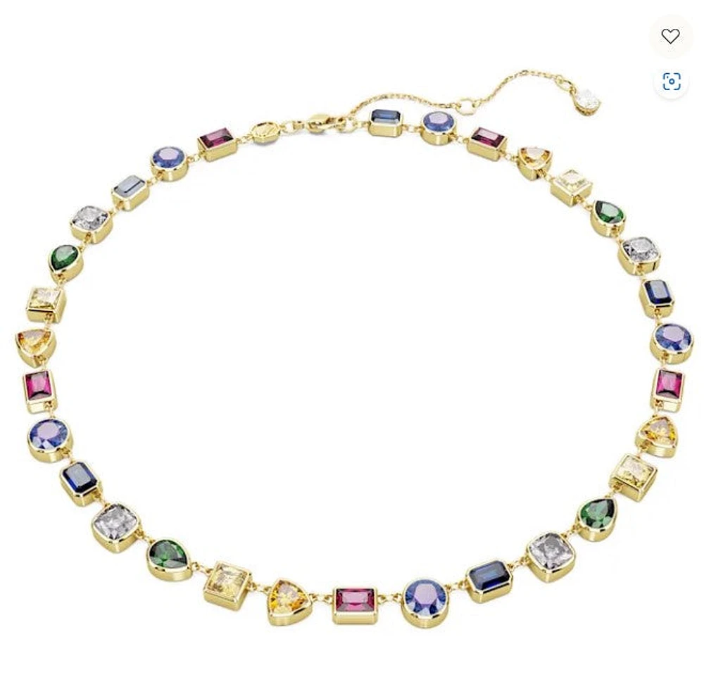 Swarovski Stilla necklace Mixed cuts, Multicoloured, Gold-tone plated 5662915