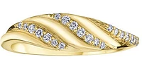 10K Yellow Gold 0.17 cttw Diamond Band