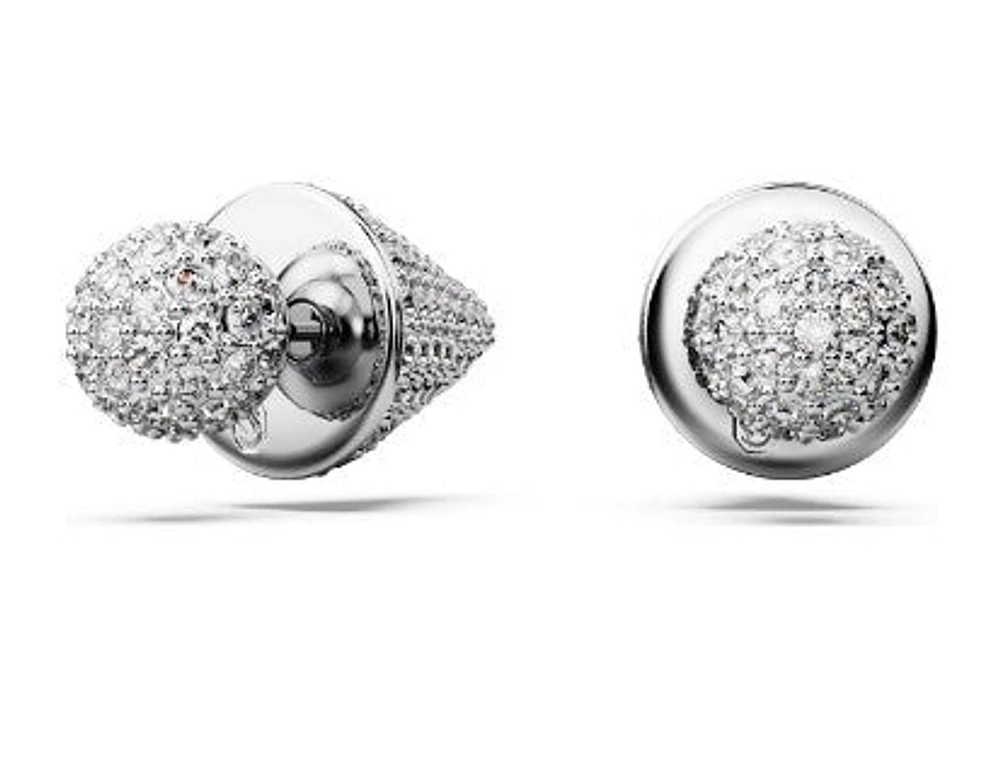 Swarovski -  Luna stud earrings, Moon, White, Rhodium plated - 5662284 - Discontinued