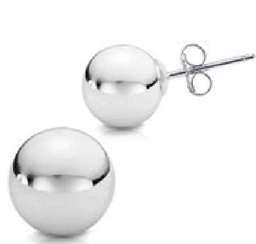 925 Sterling Silver Ball Stud Earrings- Various Sizes