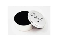 Silver Plated Round "Mom" Trinket Box