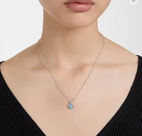 Swarovski Birthstone pendant, Square cut, December, Blue, Rhodium plated - 5651707