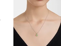 Swarovski Birthstone pendant, Square cut, August, Green, Rhodium plated - 5651706