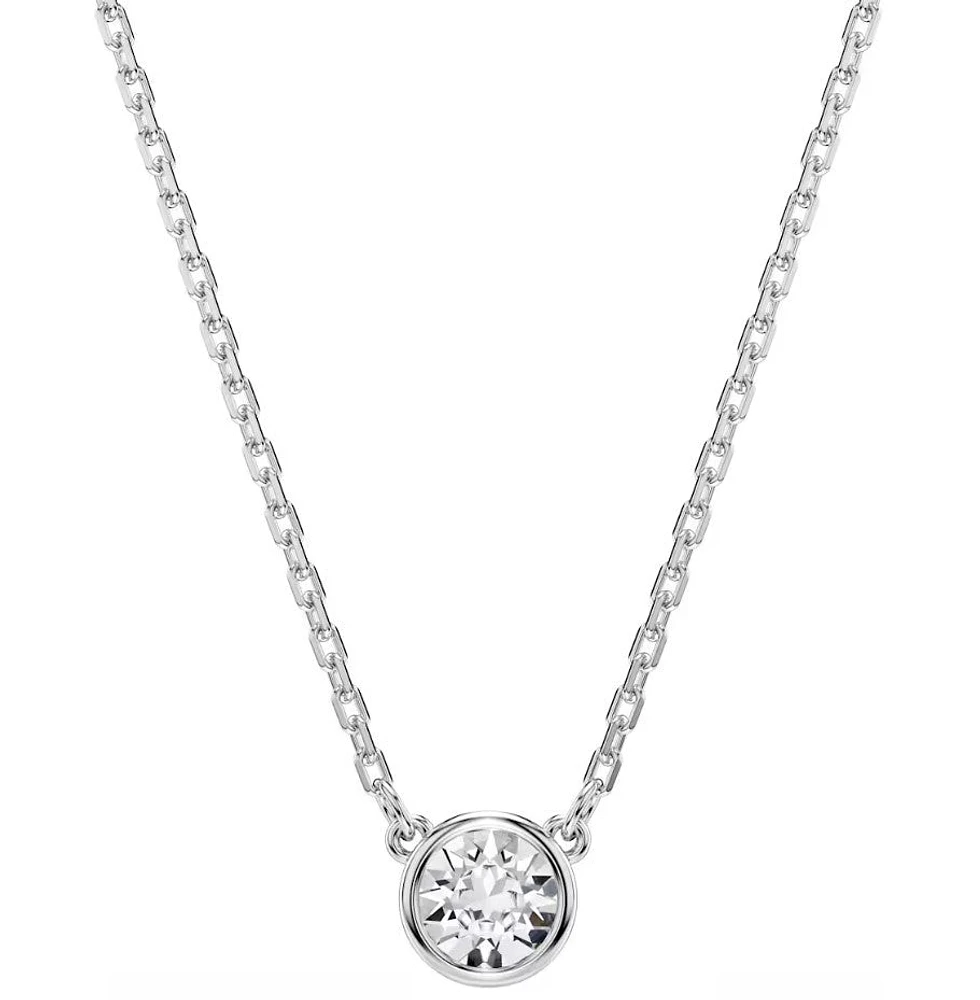 Swarovski -   Imber pendant, Round cut, White, Rhodium plated - 5696039