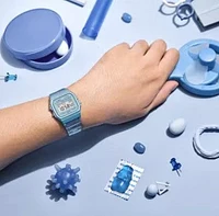 Casio Quartz Watch with Resin Strap, POP Collection Blue, Model: F-91WS-2CF