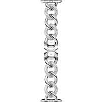 Swarovski Sparkling chain strap compatible with Apple Watch®, Silver tone, Stainless steel, Pre-order only- 5678671