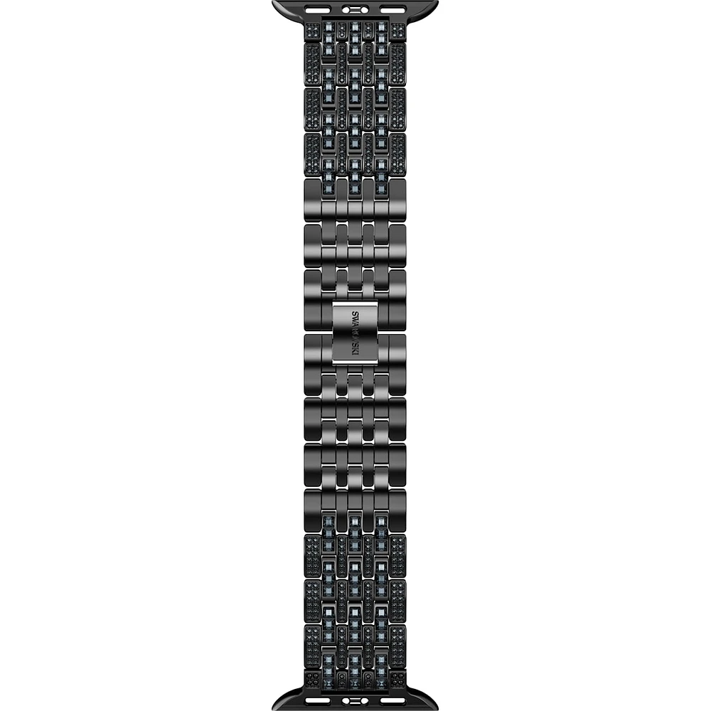 Swarovski Sparkling princess strap compatible with Apple Watch®, Black, Black Finish, Pre-order only - 5678675