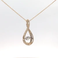 14K Yellow & White Gold Lab Grown 0.50cttw Diamond Necklace, 18"