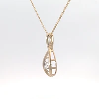 14K Yellow & White Gold Lab Grown 0.50cttw Diamond Necklace, 18"
