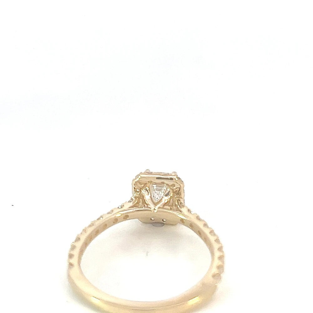 14K Yellow Gold 0.91cttw Lab Grown Diamond Engagement Ring - / White