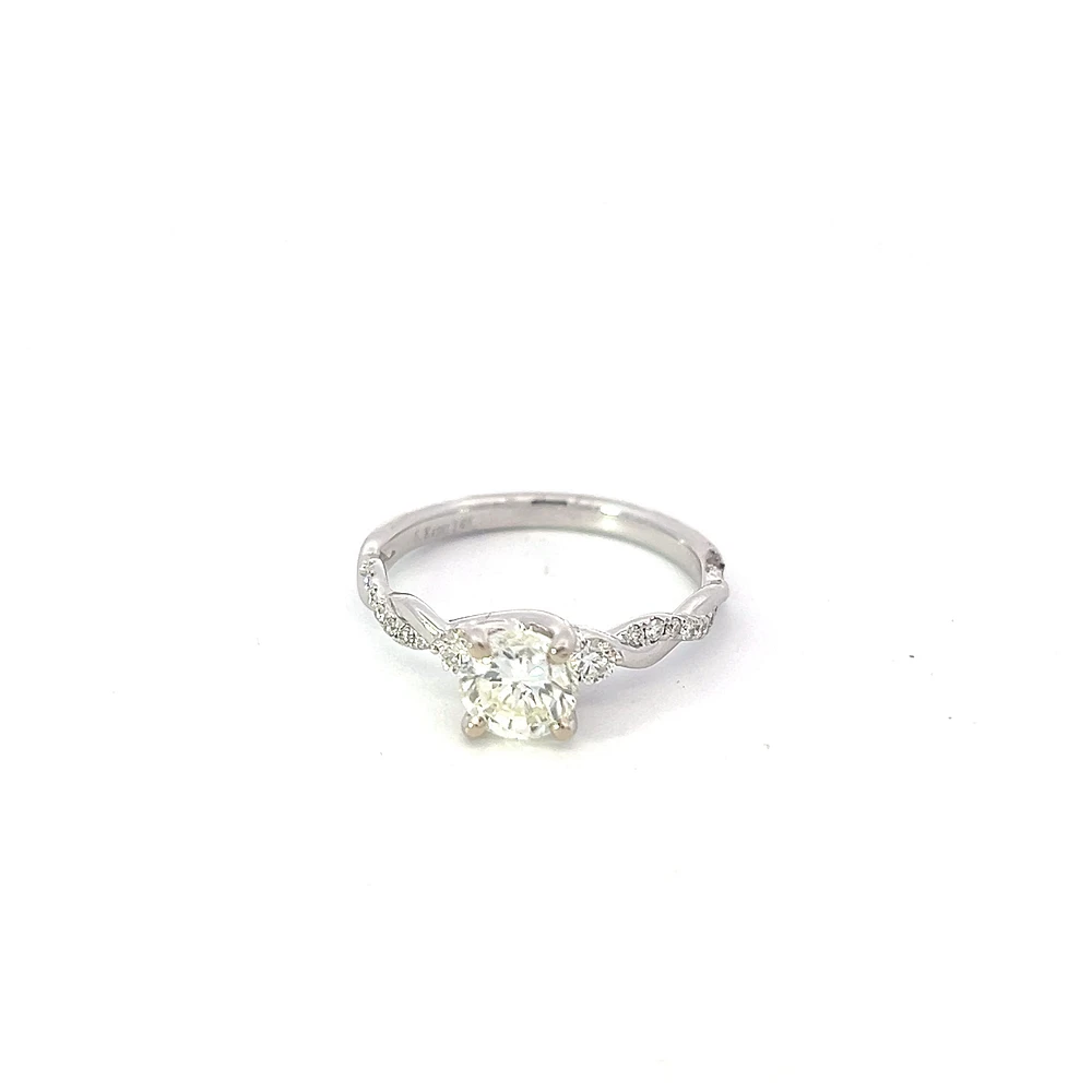 14K White Gold 1.12cttw Diamond Ring