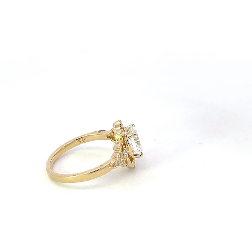 14K Yellow Gold 1.22cttw Oval Lab Grown Diamond Engagement Ring - /