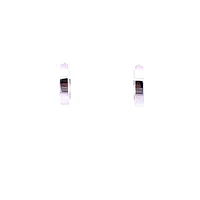 10K White Gold Huggies - 9mm
