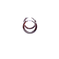 10K White Gold Huggies - 9mm