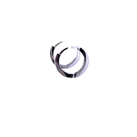 10K White Gold Huggies - 9mm