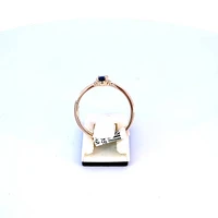 10K Yellow Gold 0.25cttw Genuine Sapphire & 0.03Cttw Diamond Ring - / 4.5