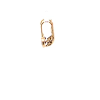 10K Yellow Gold Synthetic Garnet Lever Back Earrings