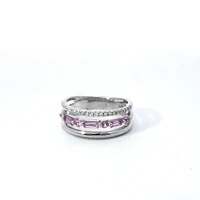 14K White Gold Sapphire & Diamond Ring