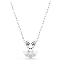 Swarovski Bella V pendant, Round cut, Blue, Rhodium plated 5734232