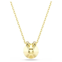 Swarovski Bella V pendant, Round cut, Green, Gold-tone plated 5735387