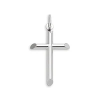 10K White Gold Cross Charm