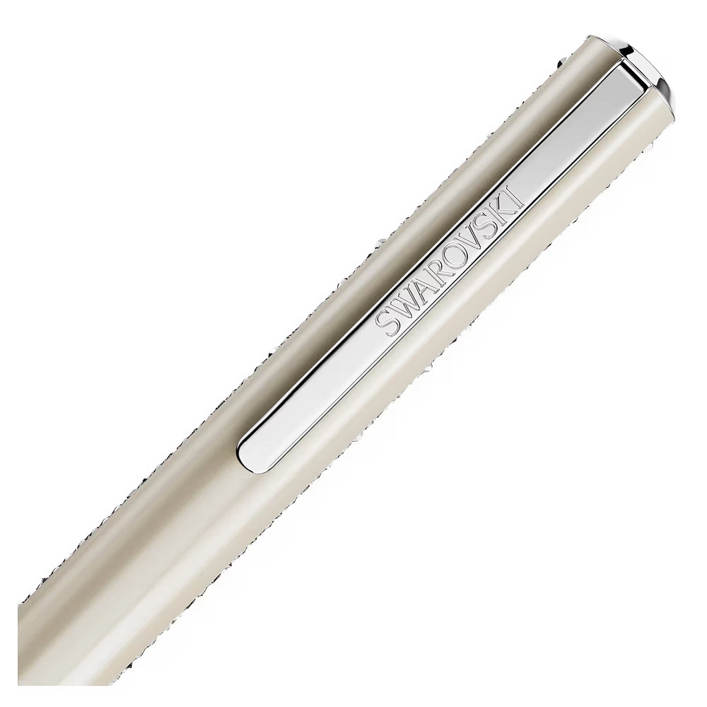 Swarovski Crystal Shimmer Glide ballpoint pen, Beige, Beige lacquered, Chrome plated 5707705
