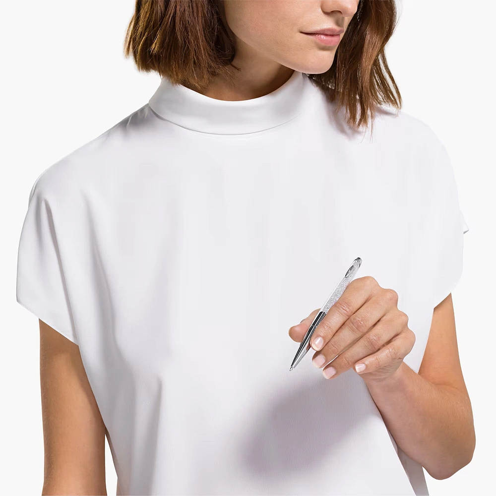 Swarovski Crystalline Nova ballpoint pen, Silver tone, Chrome plated 5534324