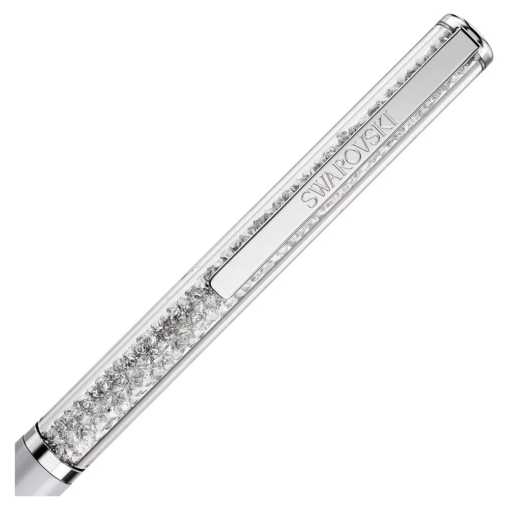 Swarovski - Crystalline Silk ballpoint pen, Gray, Gray lacquered, Chrome Plated 5709613