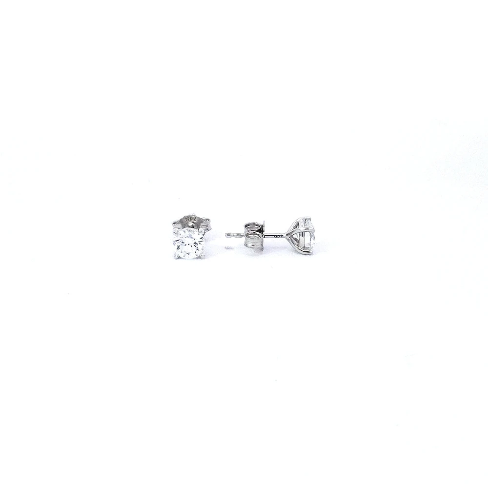 14K White Gold 1.10cttw Lab Grown Diamond Stud Earrings