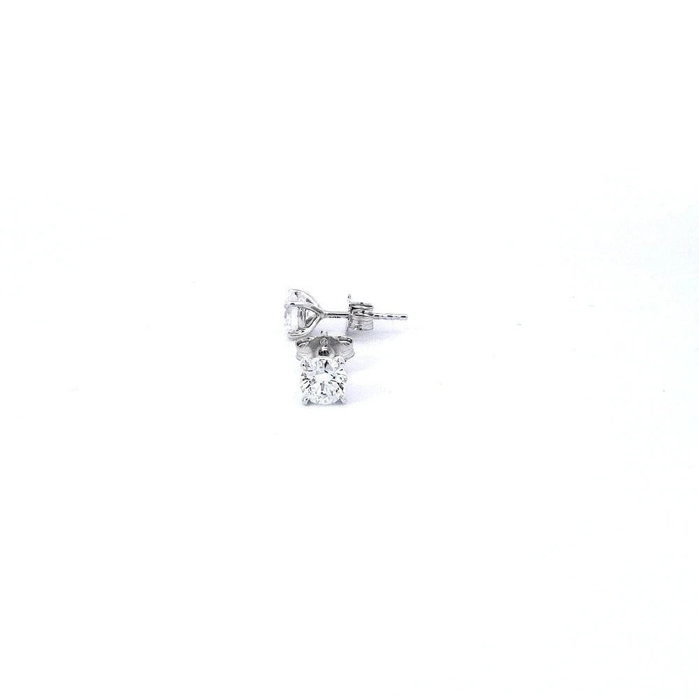 14K White Gold 1.10cttw Lab Grown Diamond Stud Earrings