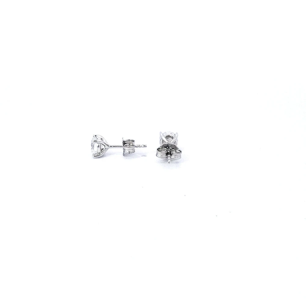 14K White Gold 1.10cttw Lab Grown Diamond Stud Earrings