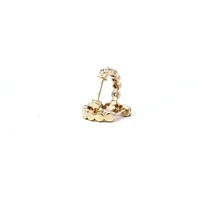 14K Yellow Gold 0.19cttw Diamond Hoop / Huggie Earrings