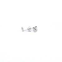 14K White Gold 0.06 cttw Diamond Horseshoe Earrings